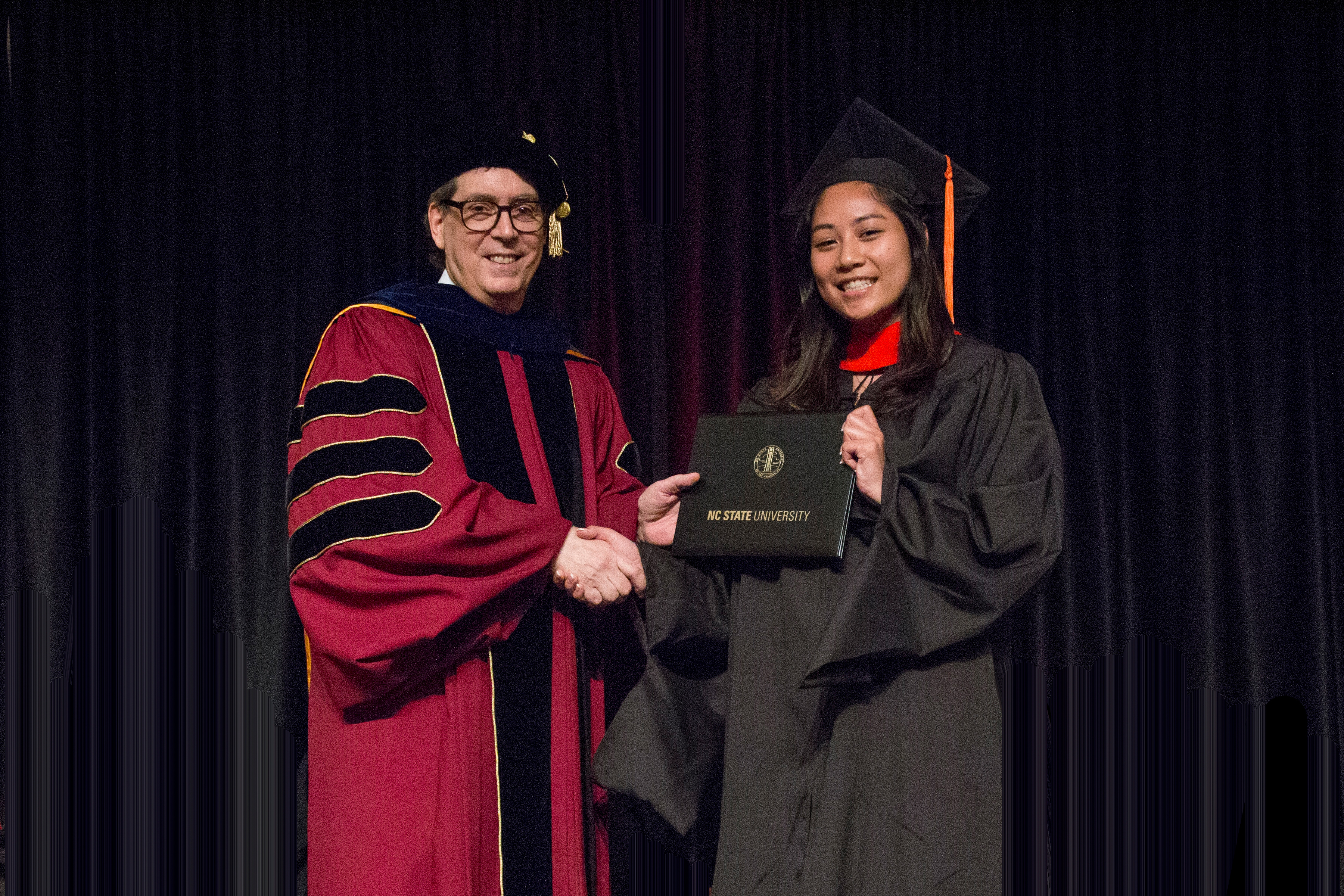 Shaking Dr. Rappa's Hand at Graduation